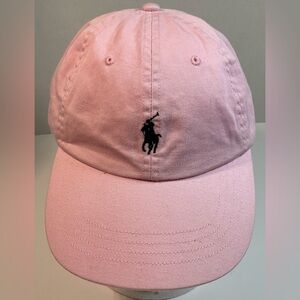 Polo by Ralph Lauren Pink Cap adjustable cotton black pony one size